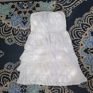 Express White Strapless Dress